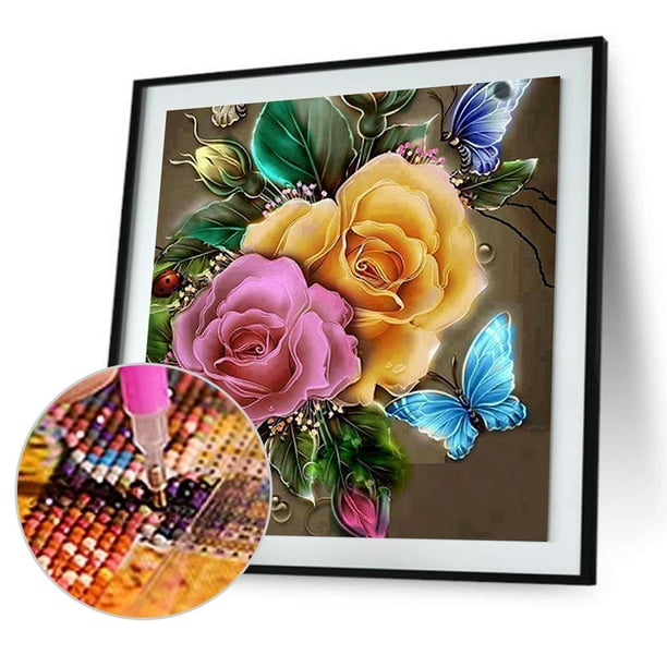 WinnerEco Charming Flowers 5D Diamond DIY Painting Embroidery Paint Cross Stitch Craft Home Decor